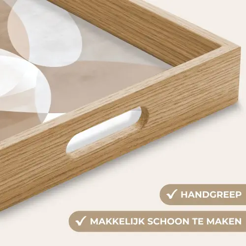 Ovale vormen - Transparant - Zachte overgang Dienblad Rechthoek middel -USP_HandgreepNL