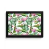 Bladeren - Flamingo - Bloemen - Jungle fotolijst zwart zonder passe partout klein -3d
