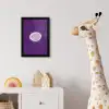 Passievrucht - Zaadjes - Paars - Minimalistisch fotolijst zwart zonder passe partout klein -usfeer4_kinderkamer