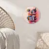 Planken - Boeken - Bladeren Wandcirkel kunststof plaat 5mm dik klein -sfeer5