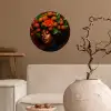 Vrouw - lychee - exotisch Wandcirkel behangsticker klein -sfeer1