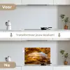 Grot - Zee - Horizon - Zonsondergang keuken achterwand spatscherm klein -voor_na_NL