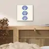 Schelpen - Blauw - Patroon aluminium wit klein -sfeer3