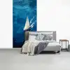 Zeilboot - Water - Abstract - Schaduw fotobehang vinyl groot -slaapkamer