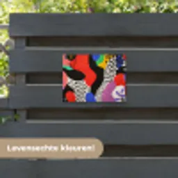 Abstract - Vormen - Kleuren - Stippen tuinposter los doek klein -sfeer3