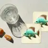 Schubben - Vis - Mint - Minimalistisch onderzetter kurk middel -sfeer4