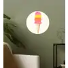 Schepijs - Hoorntje - Illustratie - Minimalistisch Wandcirkel behangsticker klein -sfeer2
