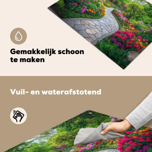 Park - Bloemen - Tuin Inductie beschemer met haakjes klein -ky-schoon-nl