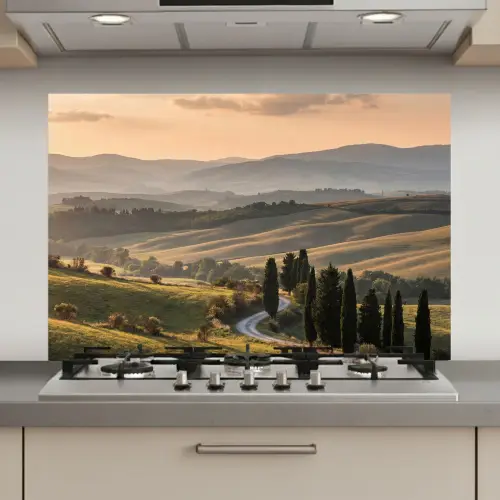 Toscaans - Landschap - Heuvels keuken achterwand spatscherm klein -3d_website