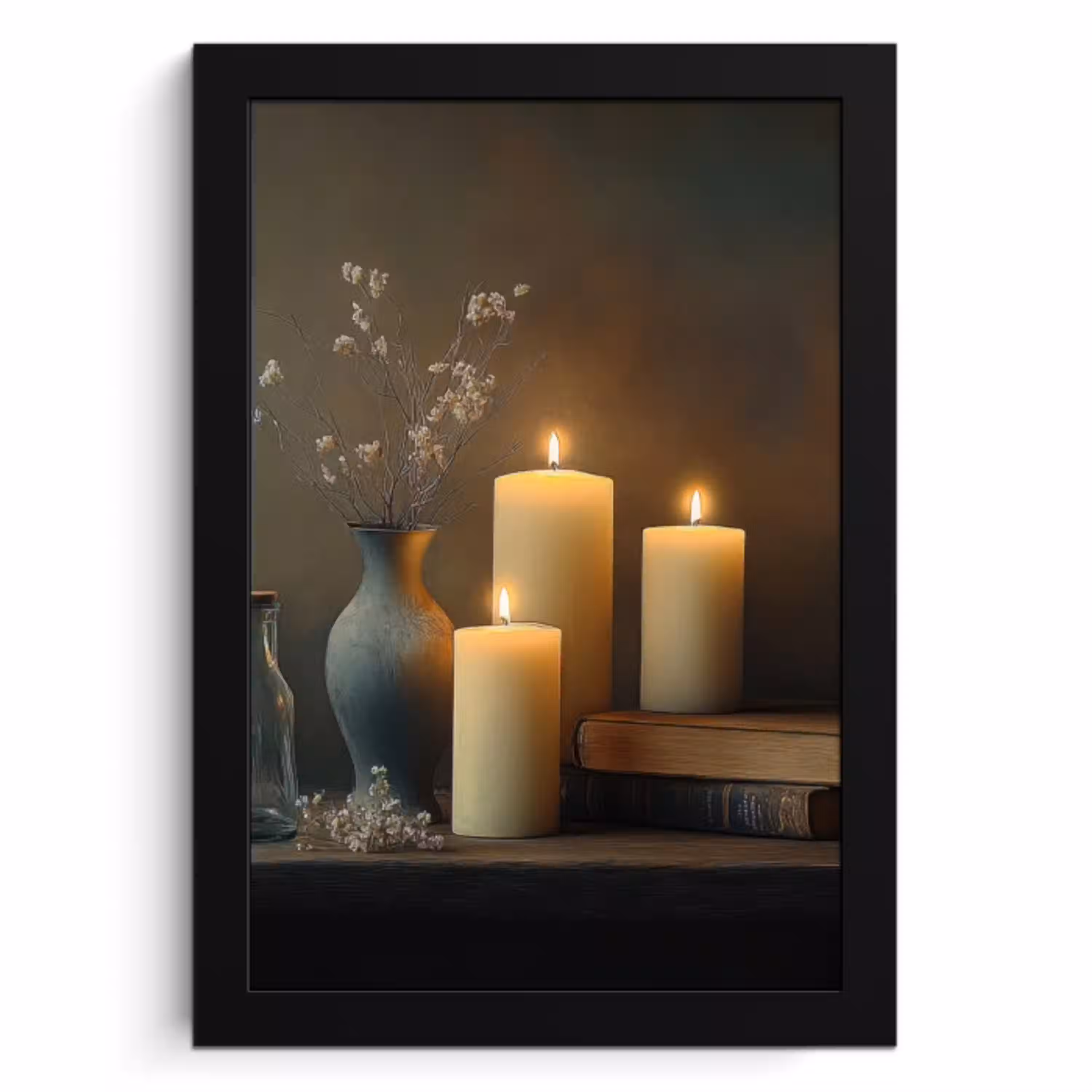 Kaarsen - Stilleven - Rustiek - Boeken KitchenYeah - Keuken - Fotolijst klein -3d