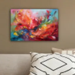 Olieverf - Kunst - Abstract - Kleurrijk canvas 2cm klein -sfeer3