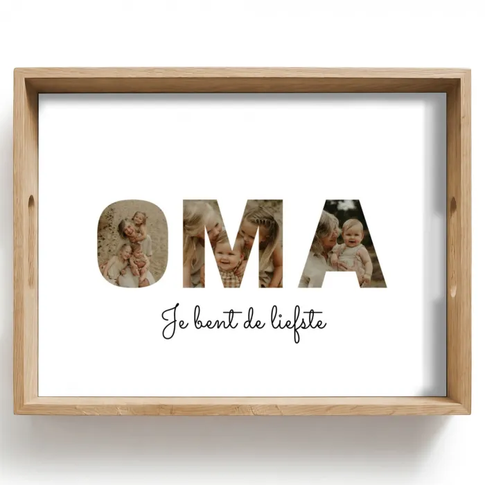Oma - Lettercollage Dienblad Rechthoek middel -z3d_shopping