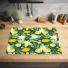 Groen - Bloemen - Citroenpartjes Inductie beschermer vinyl 3mm klein 276 -sfeer5