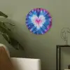Hartvormig - Tie dye - Paars Akoestische PET Vilt - Rond klein -sfeer2