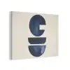 Vormen - Blauw - Abstract PET vilt klein -3d