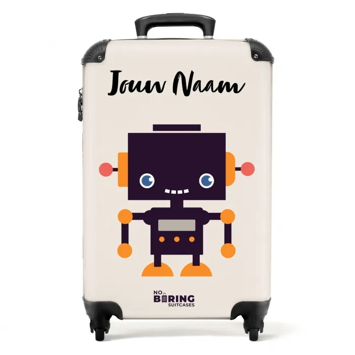 Paarse pixel NBS - Handbagage koffer - Kinderen Unisex middel -productfoto_recht