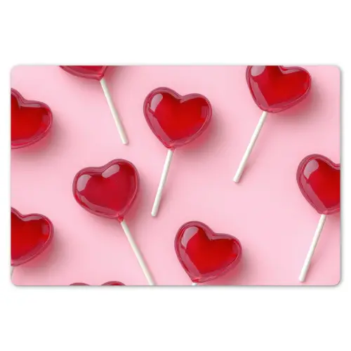 Lollies - Hartjes - Roze Placemat vinyl groot -zzsfeer1_Kitchenyeah-website