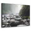Stenen - Stapel - Natuur Textielframe zwart klein -3d