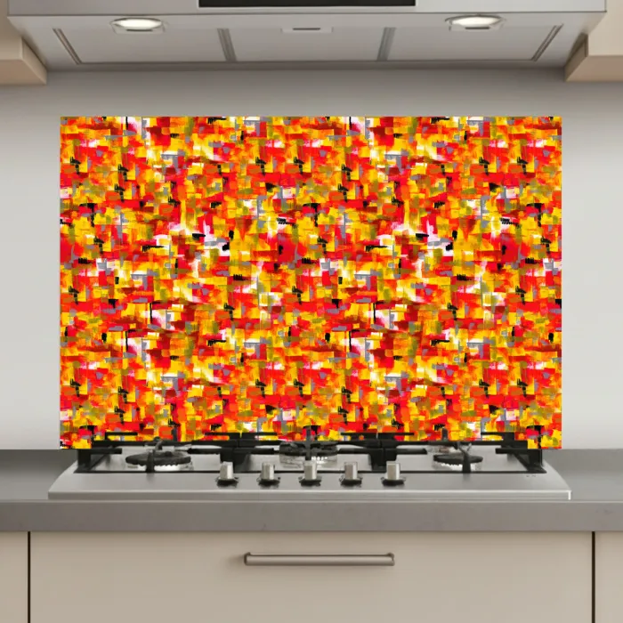 Abstract - Verf - Rood keuken achterwand spatscherm klein 900 -3d_website