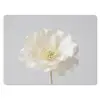 Bloem - Minimalistisch -Wit muismat rubber klein -3d