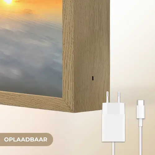 Water - Steiger - Vogels - Zonsondergang - Horizon Light Box met batterij (Wandlamp) middel -USP_websiteoplaadbaarNL
