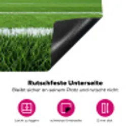 Voetbal - Stadion - Sport - Groen Inductie beschermer vinyl 3mm klein -zzzzzzz-lf-onderkant