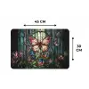 Vlinder - Roze - Bloemen - Bladeren Placemat vinyl groot -specs