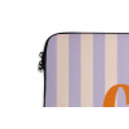 Ciao - Quote - Pastel - Strepen laptophoes neopreen klein -detail