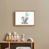 Olifant - Baby - Dieren - Blauwe ballon Light Box met batterij (Wandlamp kind) middel -sfeer2_kind