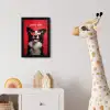 Hond - Hartjesbril - Loveyou - Rood fotolijst zwart zonder passe partout klein -usfeer4_kinderkamer