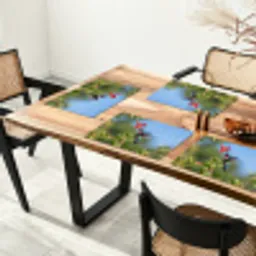 Kolibrie - Bloem - Natuur - Groen Placemat vinyl groot -zzsfeer4_Kitchenyeah-website