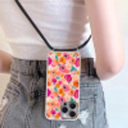 Bloesems - Vrolijk - Kleurrijk Hoesje iPhone 16 Pro Max met koord klein 804 -sfeer5