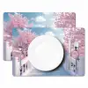 Brug - Kersenbomen - Wit Placemat vinyl groot -zzsfeer2_Kitchenyeah-website