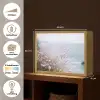 Klif - Bloemen - Zee - Roze Light Box met batterij (Wandlamp) middel -USP_websiteoverzichtNL