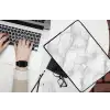 Wit - Marmer - Bruin laptophoes neopreen klein 279 -bureau