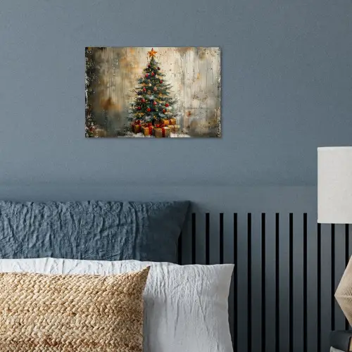 Kerstboom - Vintage - Kerst - Cadeau poster papier klein -sfeer2