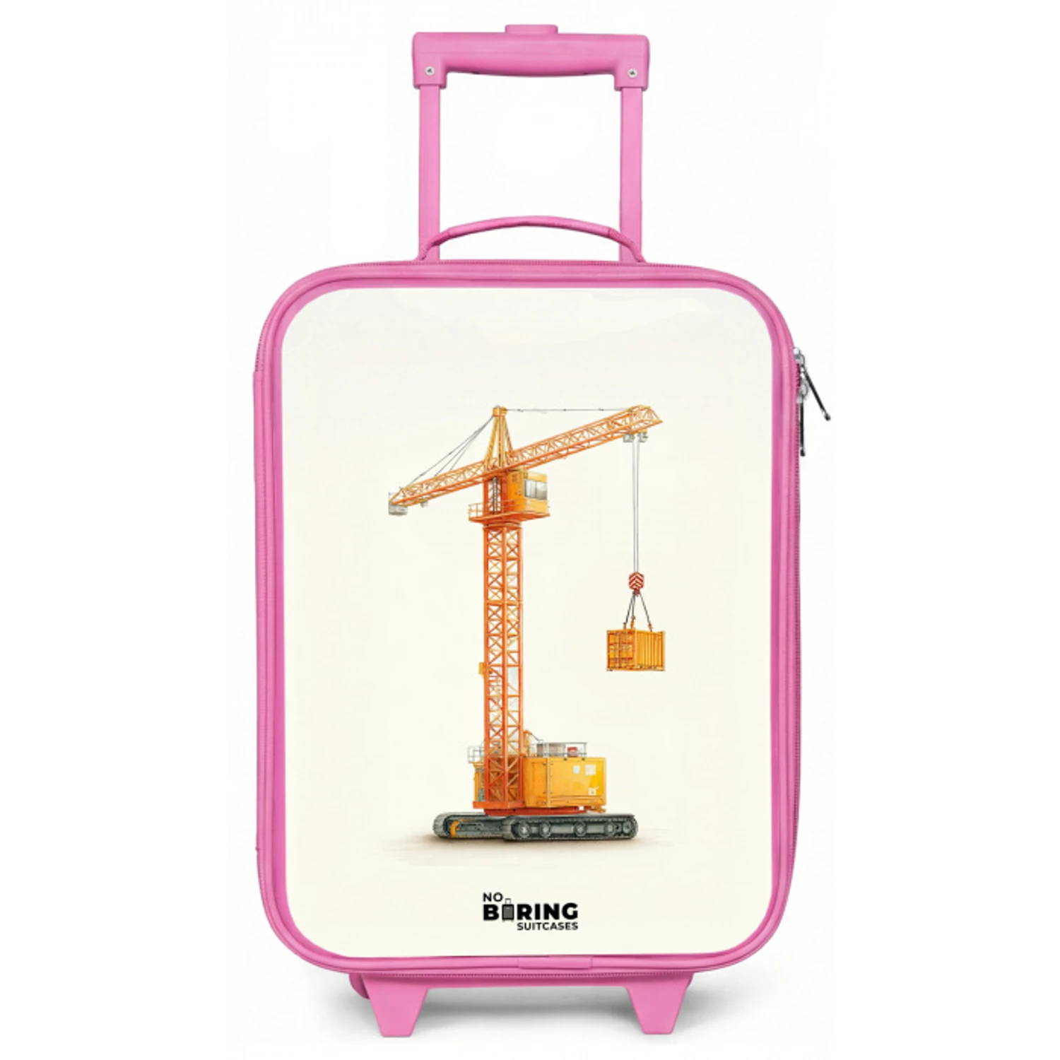 Torenkraan - Getekend - Oranje Kinderkoffer - Roze klein -zz3dotto