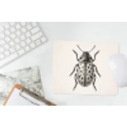 Kever - Insect - Vintage muismat rubber klein -witbureau