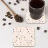 Terrazzo -  Patroon - Kleurrijk - Indigo onderzetter kurk middel 366 -sfeer2
