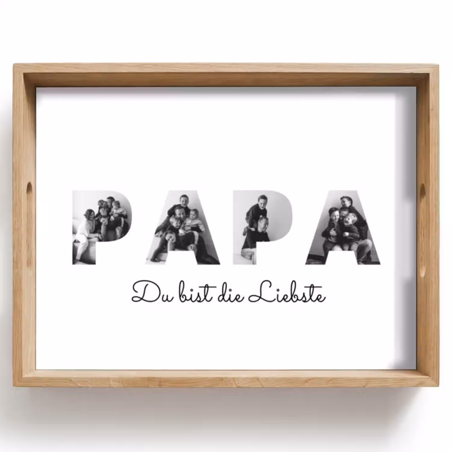 Personalisierte Tablett - Daddy - Buchstaben-Collage