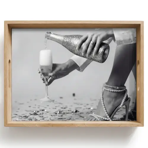 Feestelijk - Champagne - Discobal Dienblad Rechthoek middel -z3d_shopping
