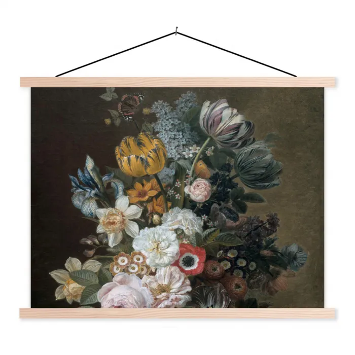 Stilleven met bloemen - Schilderij van Eelke Jelles Eelkema textielposter latten blank klein -3d