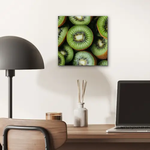 Kiwi - Fruit - Groen aluminium wit klein -sfeer5
