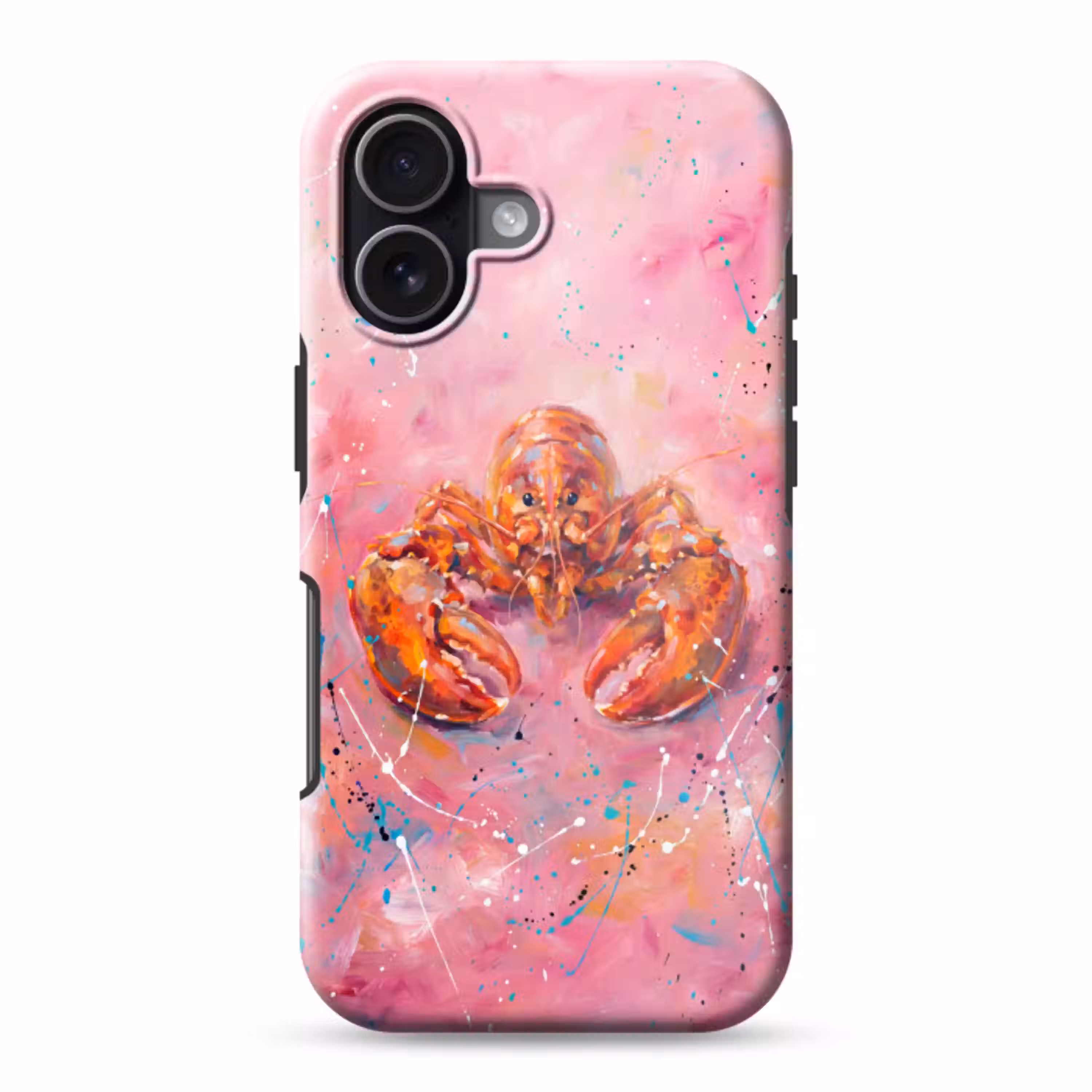 Zeeleven - Kreeft - Spatters - Abstract - Roze Toughcase MagSafe Apple iPhone 17 klein -3d
