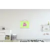 Groen - Neon - Quote textielposter latten blank klein -kinderkamer