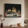 Stilleven met kazen - Kunstwerk - Oude meesters Textielframe - compleet frame klein -sfeer3