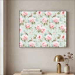 Rozen - Vogels - Pastel - Kleurrijk Textielframe zwart klein 947 -sfeer2