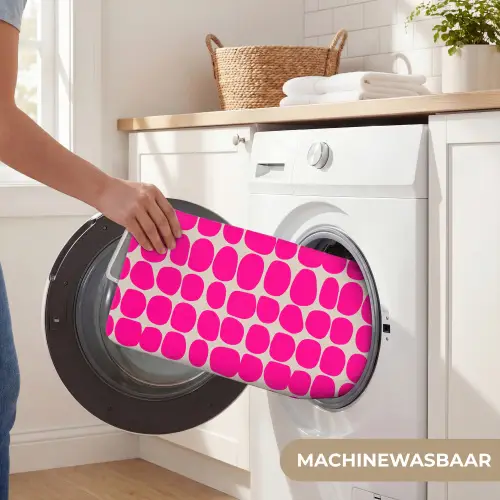 Stippen - Patroon - Roze WCmat klein 1009 -USP_WasbaarNL