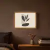 Plant - Beige - Japandi Light Box met batterij (Wandlamp) middel -sfeer4