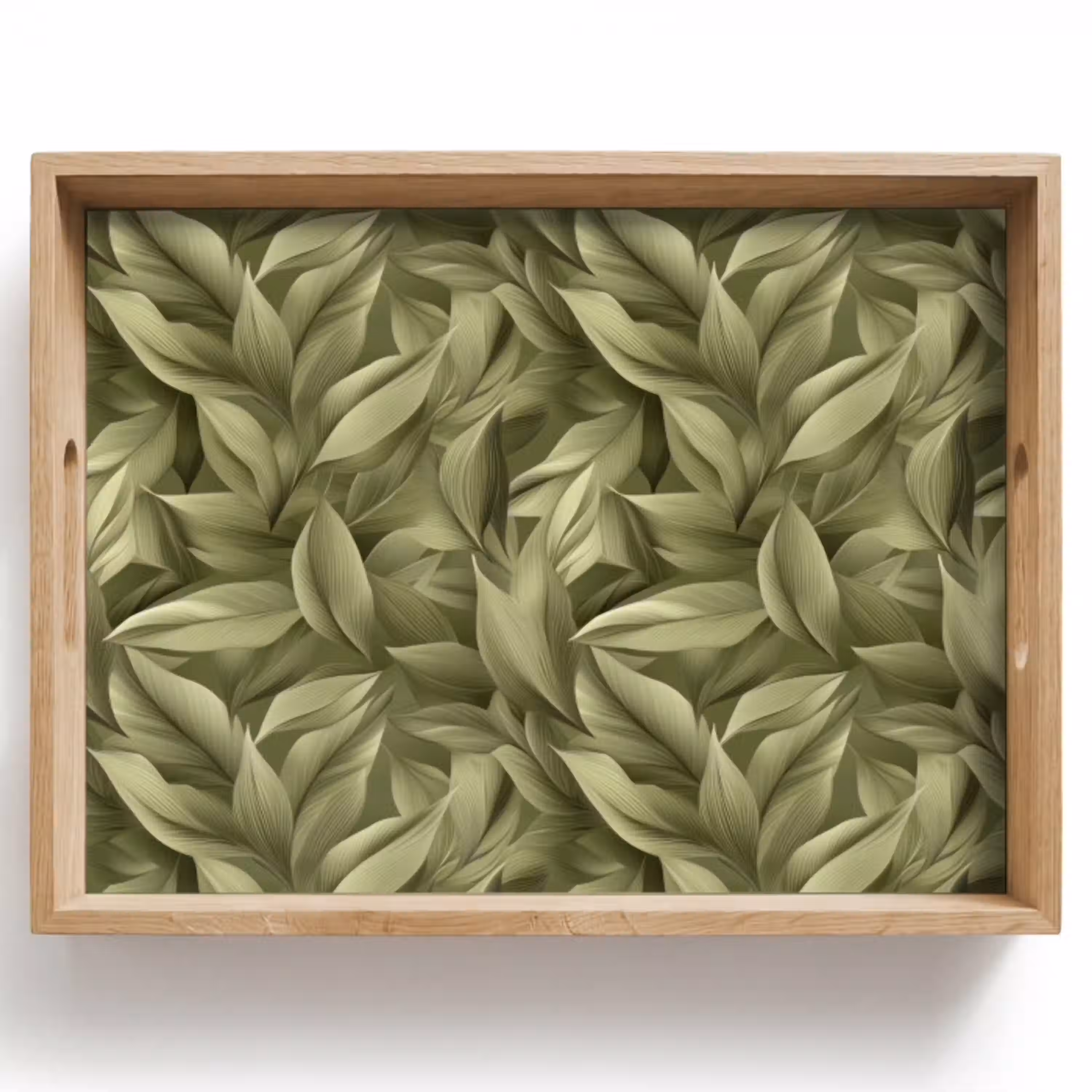 Bladeren - Modern - Groen Dienblad Rechthoek middel 911 -z3d_shopping